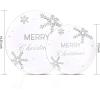 imageWDF 50 Pieces Plastic Christmas Plates  Red and White Plastic Plates with Christmas Tree include 25 Dinner Plates 25 Salad Plates  Red White Party Plastic Plates for Christmas WinterSilver  Merry Christmas