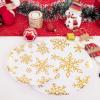 imageWDF 50 Pieces Plastic Christmas Plates  Red and White Plastic Plates with Christmas Tree include 25 Dinner Plates 25 Salad Plates  Red White Party Plastic Plates for Christmas WinterGold  Christmas snowflakes