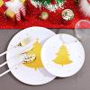 imageWDF 50 Pieces Plastic Christmas Plates  Red and White Plastic Plates with Christmas Tree include 25 Dinner Plates 25 Salad Plates  Red White Party Plastic Plates for Christmas WinterGold  Christmas Tree