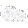 imageWDF 50 Pieces Plastic Christmas Plates  Red and White Plastic Plates with Christmas Tree include 25 Dinner Plates 25 Salad Plates  Red White Party Plastic Plates for Christmas WinterSilver  Christmas snowflakes