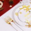 imageWDF 50 Pieces Plastic Christmas Plates  Red and White Plastic Plates with Christmas Tree include 25 Dinner Plates 25 Salad Plates  Red White Party Plastic Plates for Christmas WinterGold  Merry Christmas