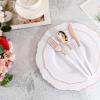 imageWDF 90Pieces Gold Plastic SilverwareGold Plastic Cutlery with White Handle Heavy Duty Thanksgiving Christmas Silverware Include 30Forks 30 Spoons 30 Knives for PartiesRose Gold