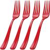 imageWDF 100 Pack Christmas Plastic Spoons  69 Inch Heavy Duty Red Disposable Plastic Spoons Modern Red Disposable Spoons Perfect for ChristmasRed