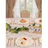 imageWDF 100PCS Green Plates Disposable  Heavy Duty Christmas Plates  50 Guests Green Plastic Plate for PartyChristmasIvory