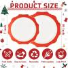 imageWDF 100PCS Green Plates Disposable  Heavy Duty Christmas Plates  50 Guests Green Plastic Plate for PartyChristmasRed