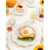 imageWDF 100PCS Green Plates Disposable  Heavy Duty Christmas Plates  50 Guests Green Plastic Plate for PartyChristmasWhite and Gold