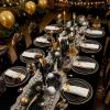 image:image175PCS Purple Plates Disposable  Lavender Plastic Plates 25Guests Plastic Dinnerware with Rolled Napkins for BirthdaySpringBaby ShowerEasterBlack and Gold