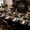 image:image175PCS Purple Plates Disposable  Lavender Plastic Plates 25Guests Plastic Dinnerware with Rolled Napkins for BirthdaySpringBaby ShowerEasterBlack and Gold