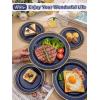 image:image175PCS Purple Plates Disposable  Lavender Plastic Plates 25Guests Plastic Dinnerware with Rolled Napkins for BirthdaySpringBaby ShowerEasterBlue and Gold