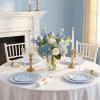 image:image175PCS Purple Plates Disposable  Lavender Plastic Plates 25Guests Plastic Dinnerware with Rolled Napkins for BirthdaySpringBaby ShowerEasterLight Blue
