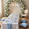 image:image175PCS Purple Plates Disposable  Lavender Plastic Plates 25Guests Plastic Dinnerware with Rolled Napkins for BirthdaySpringBaby ShowerEasterLight Blue
