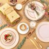 image:image175PCS Purple Plates Disposable  Lavender Plastic Plates 25Guests Plastic Dinnerware with Rolled Napkins for BirthdaySpringBaby ShowerEasterPink