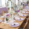 image:image175PCS Purple Plates Disposable  Lavender Plastic Plates 25Guests Plastic Dinnerware with Rolled Napkins for BirthdaySpringBaby ShowerEasterPurple