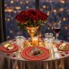 image:image175PCS Purple Plates Disposable  Lavender Plastic Plates 25Guests Plastic Dinnerware with Rolled Napkins for BirthdaySpringBaby ShowerEasterRed