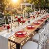 image:image175PCS Purple Plates Disposable  Lavender Plastic Plates 25Guests Plastic Dinnerware with Rolled Napkins for BirthdaySpringBaby ShowerEasterRed