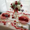 image:image175PCS Purple Plates Disposable  Lavender Plastic Plates 25Guests Plastic Dinnerware with Rolled Napkins for BirthdaySpringBaby ShowerEasterRed