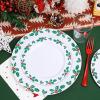 image:image175PCS Purple Plates Disposable  Lavender Plastic Plates 25Guests Plastic Dinnerware with Rolled Napkins for BirthdaySpringBaby ShowerEasterRed and Green