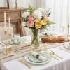 image:image175PCS Purple Plates Disposable  Lavender Plastic Plates 25Guests Plastic Dinnerware with Rolled Napkins for BirthdaySpringBaby ShowerEasterSage Green