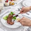 image:image175PCS Purple Plates Disposable  Lavender Plastic Plates 25Guests Plastic Dinnerware with Rolled Napkins for BirthdaySpringBaby ShowerEasterWhite and Silver
