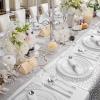 image:image175PCS Purple Plates Disposable  Lavender Plastic Plates 25Guests Plastic Dinnerware with Rolled Napkins for BirthdaySpringBaby ShowerEasterWhite and Silver