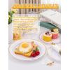 image:image175PCS Purple Plates Disposable  Lavender Plastic Plates 25Guests Plastic Dinnerware with Rolled Napkins for BirthdaySpringBaby ShowerEasterWhite and Gold