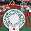 image:imageWDF 175Pcs Disposable Christmas Plates amp Napkins  25 Dinner amp Dessert Plates 25 Utensils 25 Cups 25 Christmas Napkins Pack of 2