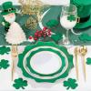 image:imageWDF 100PCS Mint Green Plastic Plates  Green Easter Plates Disposable  Heavy Duty Scalloped Plastic Plate for PartiesWeddingEasterSpringGreen