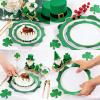 image:imageWDF 100PCS Mint Green Plastic Plates  Green Easter Plates Disposable  Heavy Duty Scalloped Plastic Plate for PartiesWeddingEasterSpringGreen