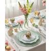 image:imageWDF 100PCS Mint Green Plastic Plates  Green Easter Plates Disposable  Heavy Duty Scalloped Plastic Plate for PartiesWeddingEasterSpringMint Green