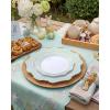image:imageWDF 100PCS Mint Green Plastic Plates  Green Easter Plates Disposable  Heavy Duty Scalloped Plastic Plate for PartiesWeddingEasterSpringMint Green