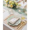 image:imageWDF 100PCS Mint Green Plastic Plates  Green Easter Plates Disposable  Heavy Duty Scalloped Plastic Plate for PartiesWeddingEasterSpringMint Green
