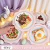 image:imageWDF 100PCS Mint Green Plastic Plates  Green Easter Plates Disposable  Heavy Duty Scalloped Plastic Plate for PartiesWeddingEasterSpringPink and Gold