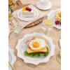 image:imageWDF 100PCS Mint Green Plastic Plates  Green Easter Plates Disposable  Heavy Duty Scalloped Plastic Plate for PartiesWeddingEasterSpringWhite and Gold