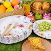 image:imageWDF 50Pack Lemon Oval Paper Plates  10x12 Heavy Duty Large Disposable Dinner Plates  Summer Lemon Serving Platters for BirthdayWeddingTea PartyBaby ShowerSummerDragonfly