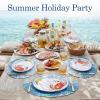 image:imageWDF 50Pack Lemon Oval Paper Plates  10x12 Heavy Duty Large Disposable Dinner Plates  Summer Lemon Serving Platters for BirthdayWeddingTea PartyBaby ShowerSummerCrab