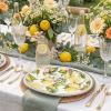 image:imageWDF 50Pack Lemon Oval Paper Plates  10x12 Heavy Duty Large Disposable Dinner Plates  Summer Lemon Serving Platters for BirthdayWeddingTea PartyBaby ShowerSummerLemon