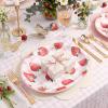 image:imageWDF 50Pack Lemon Oval Paper Plates  10x12 Heavy Duty Large Disposable Dinner Plates  Summer Lemon Serving Platters for BirthdayWeddingTea PartyBaby ShowerSummerStrawberry