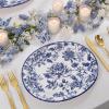 image:imageWDF 50Pack Lemon Oval Paper Plates  10x12 Heavy Duty Large Disposable Dinner Plates  Summer Lemon Serving Platters for BirthdayWeddingTea PartyBaby ShowerSummerBlue