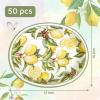 image:imageWDF 50Pack Lemon Oval Paper Plates  10x12 Heavy Duty Large Disposable Dinner Plates  Summer Lemon Serving Platters for BirthdayWeddingTea PartyBaby ShowerSummerLemon