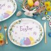 image:imageWDF 50Pack Lemon Oval Paper Plates  10x12 Heavy Duty Large Disposable Dinner Plates  Summer Lemon Serving Platters for BirthdayWeddingTea PartyBaby ShowerSummerEaster Eggs
