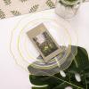 image:imageWDF 60pcs Purple Plates Disposable with Gold Rim  Baroque Light Purple Plastic Plates  Lavender Plates for SpringWeddingEasterBirthdayClear Gold