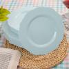 image:imageWDF 60pcs Purple Plates Disposable with Gold Rim  Baroque Light Purple Plastic Plates  Lavender Plates for SpringWeddingEasterBirthdayMint Green