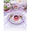image:imageWDF 60pcs Purple Plates Disposable with Gold Rim  Baroque Light Purple Plastic Plates  Lavender Plates for SpringWeddingEasterBirthdayPurple and Gold