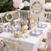 image:imageWDF 60pcs Purple Plates Disposable with Gold Rim  Baroque Light Purple Plastic Plates  Lavender Plates for SpringWeddingEasterBirthdayPurple and White