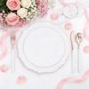 image:imageWDF 60pcs Purple Plates Disposable with Gold Rim  Baroque Light Purple Plastic Plates  Lavender Plates for SpringWeddingEasterBirthdayRose Gold