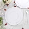 image:imageWDF 60pcs Purple Plates Disposable with Gold Rim  Baroque Light Purple Plastic Plates  Lavender Plates for SpringWeddingEasterBirthdaySilver