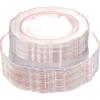 image:imageWDF 60pcs Purple Plates Disposable with Gold Rim  Baroque Light Purple Plastic Plates  Lavender Plates for SpringWeddingEasterBirthdayClear Rose Gold