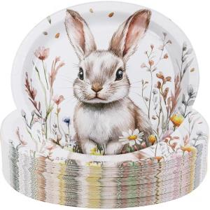 image:imageWDF 50Pack Lemon Oval Paper Plates  10x12 Heavy Duty Large Disposable Dinner Plates  Summer Lemon Serving Platters for BirthdayWeddingTea PartyBaby ShowerSummerDaisy