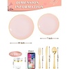image:imageWDF 150pcs Blue plastic Plates  Navy Blue Plates Disposable  4th of July plates  25guest Disposable Dinnerware Sets for PartyWeddingBirthdayFathers DayPink and Gold