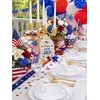 image:imageWDF 150pcs Blue plastic Plates  Navy Blue Plates Disposable  4th of July plates  25guest Disposable Dinnerware Sets for PartyWeddingBirthdayFathers DayWhite and Gold